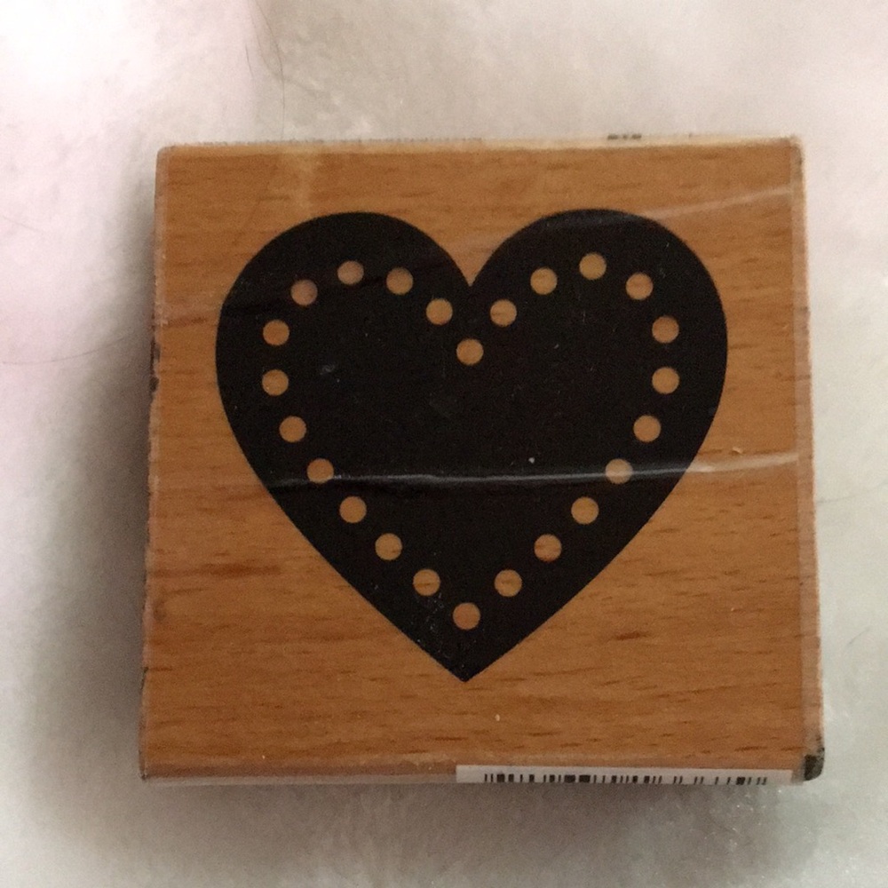Heart Design Wooden Stamp